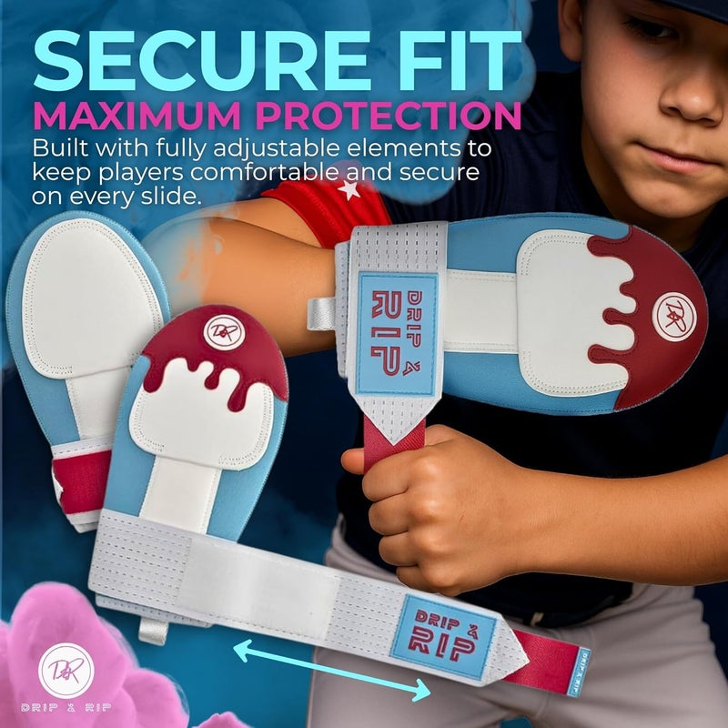 Drip & Rip Sliding Mitt Youth for Baseball & Softball - Ice Cream Sliding Mitt Design with Hand Protection - Base Running, Breathable, Durable, Ambidextrous - Ages 10+ - Image 4
